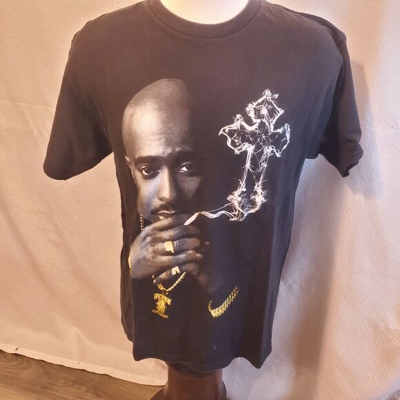 Tupac Shakur 2Pac Allstyle Thug Life Rap Tee Shirt Death Row Records Sz L 90s - Picture 1 of 3